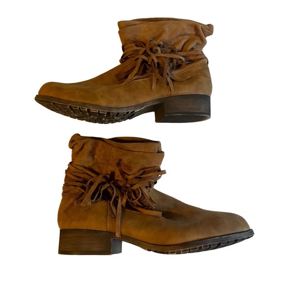 Mudd brown ankle fringe size 10 M boots - Picture 1 of 8